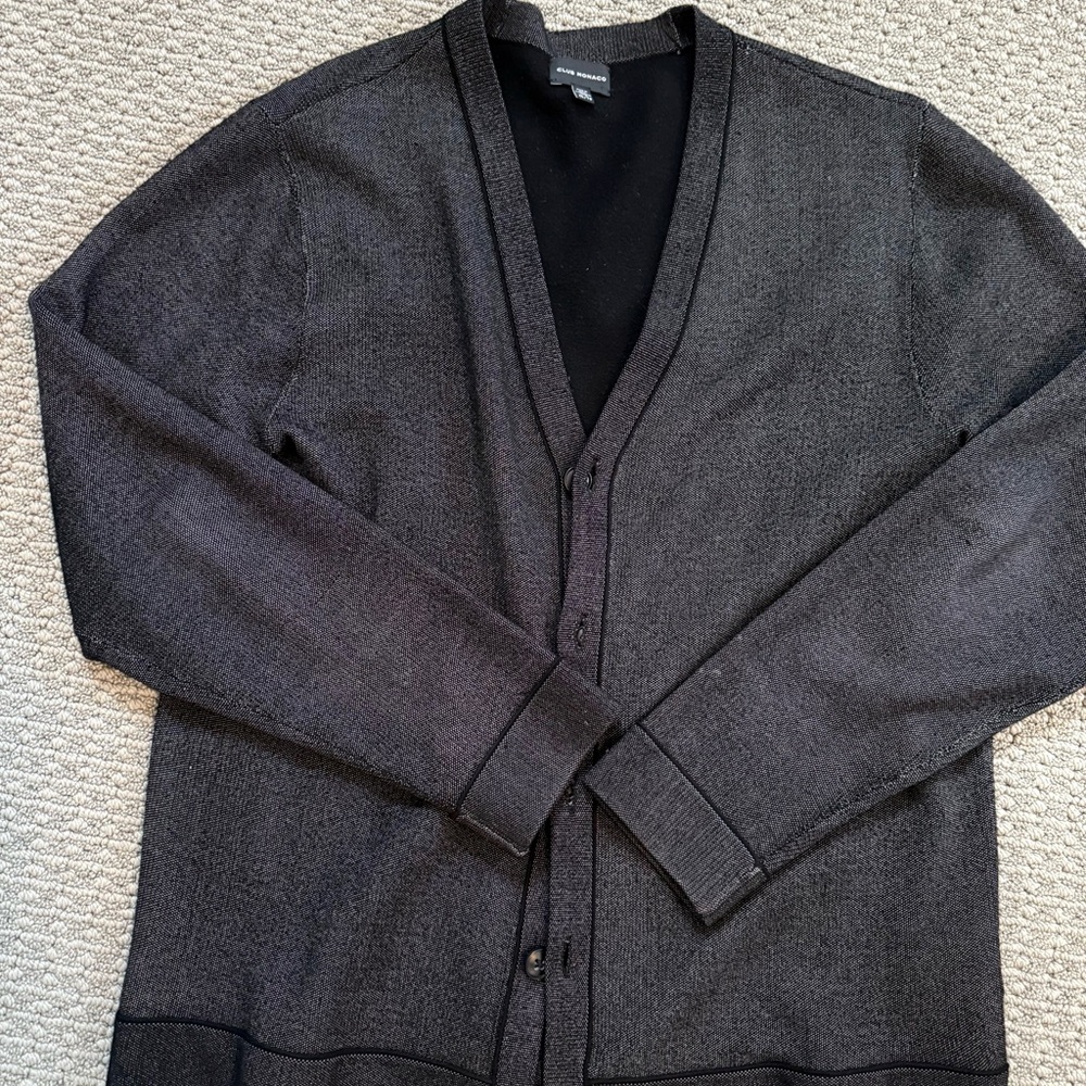Club Monaco Charcoal Cardigan Sweater